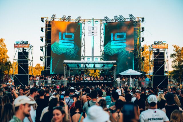 Die Bühne des Isle of Summer Festivals für elektronische Musik