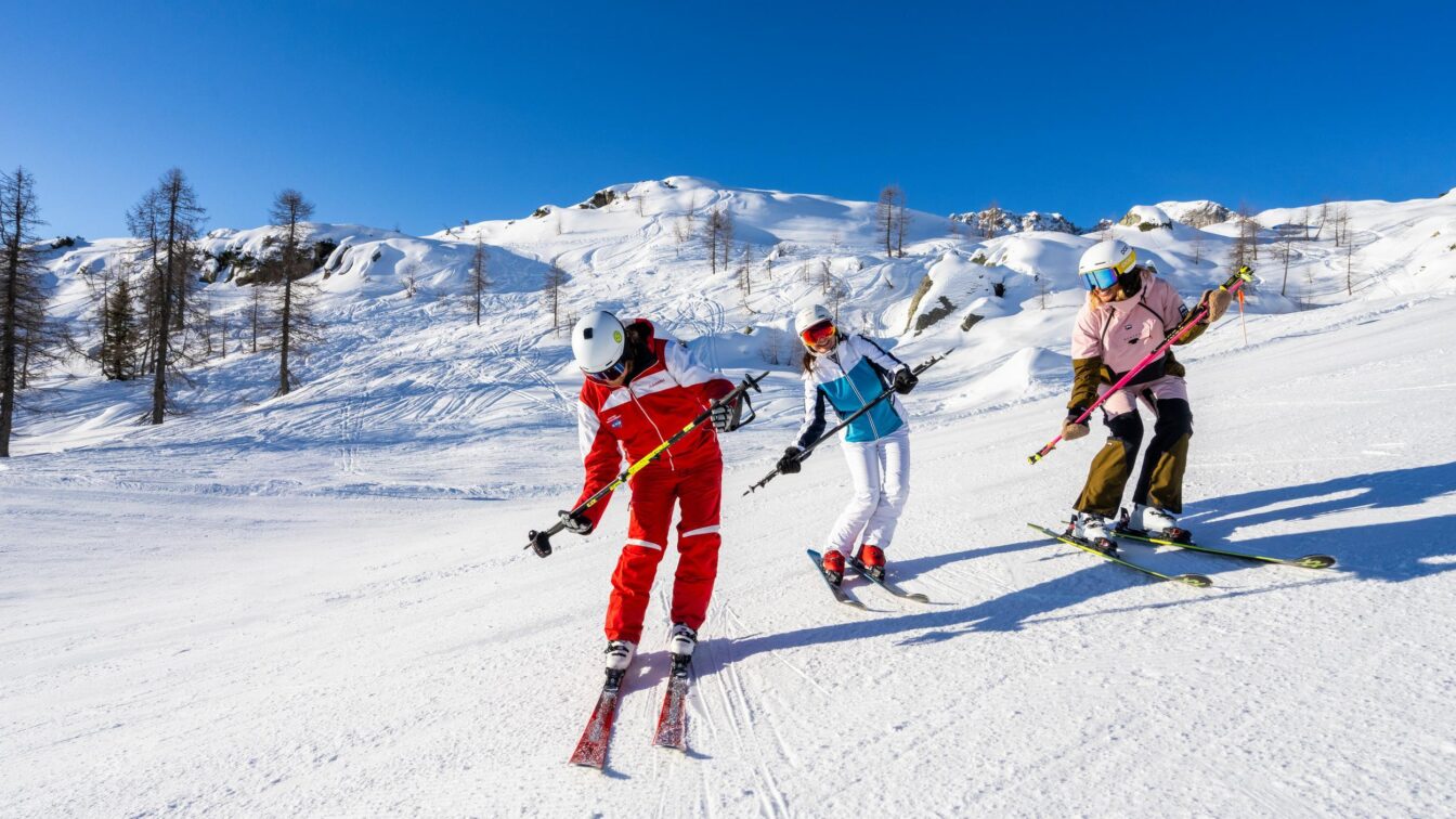 Skifahren lernen für Erwachsene am Nassfeld in Kärnten.