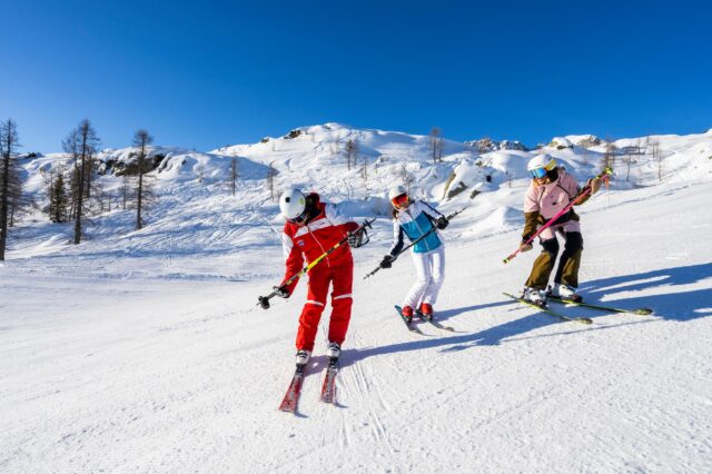 Skifahren lernen für Erwachsene am Nassfeld in Kärnten.