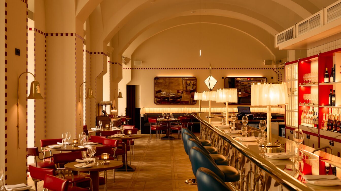 Blick in das Hotel-Restaurant Rascal im Wilde Aparthotel in Wien
