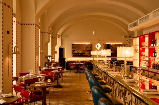 Blick in das Hotel-Restaurant Rascal im Wilde Aparthotel in Wien