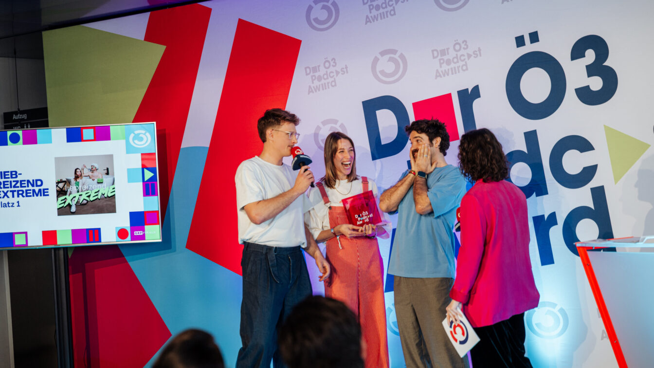 Ausschnitt von der Verleihung der Ö3 Podcast Awards 2026