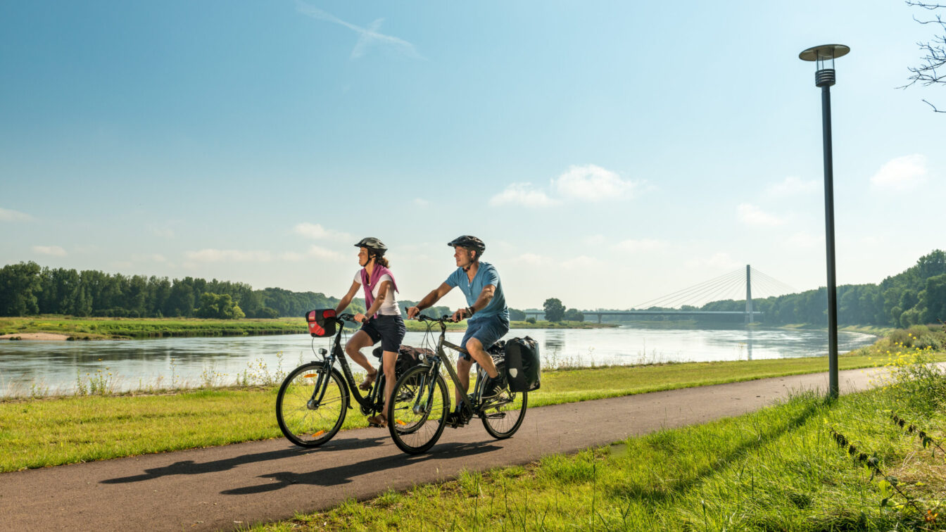 Radfahren auf dem Elberadweg