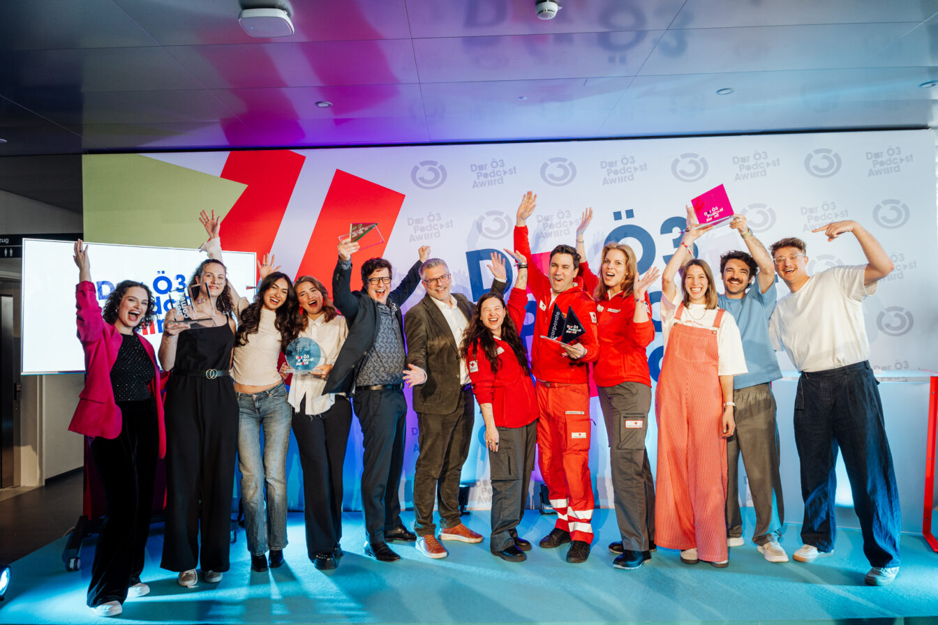 Die Gewinner:innen der Ö3 Podcast Awards 2026.