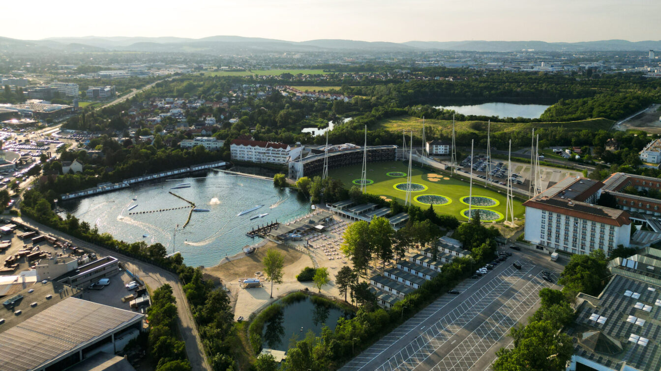 Topgolf Anlage Wien von oben