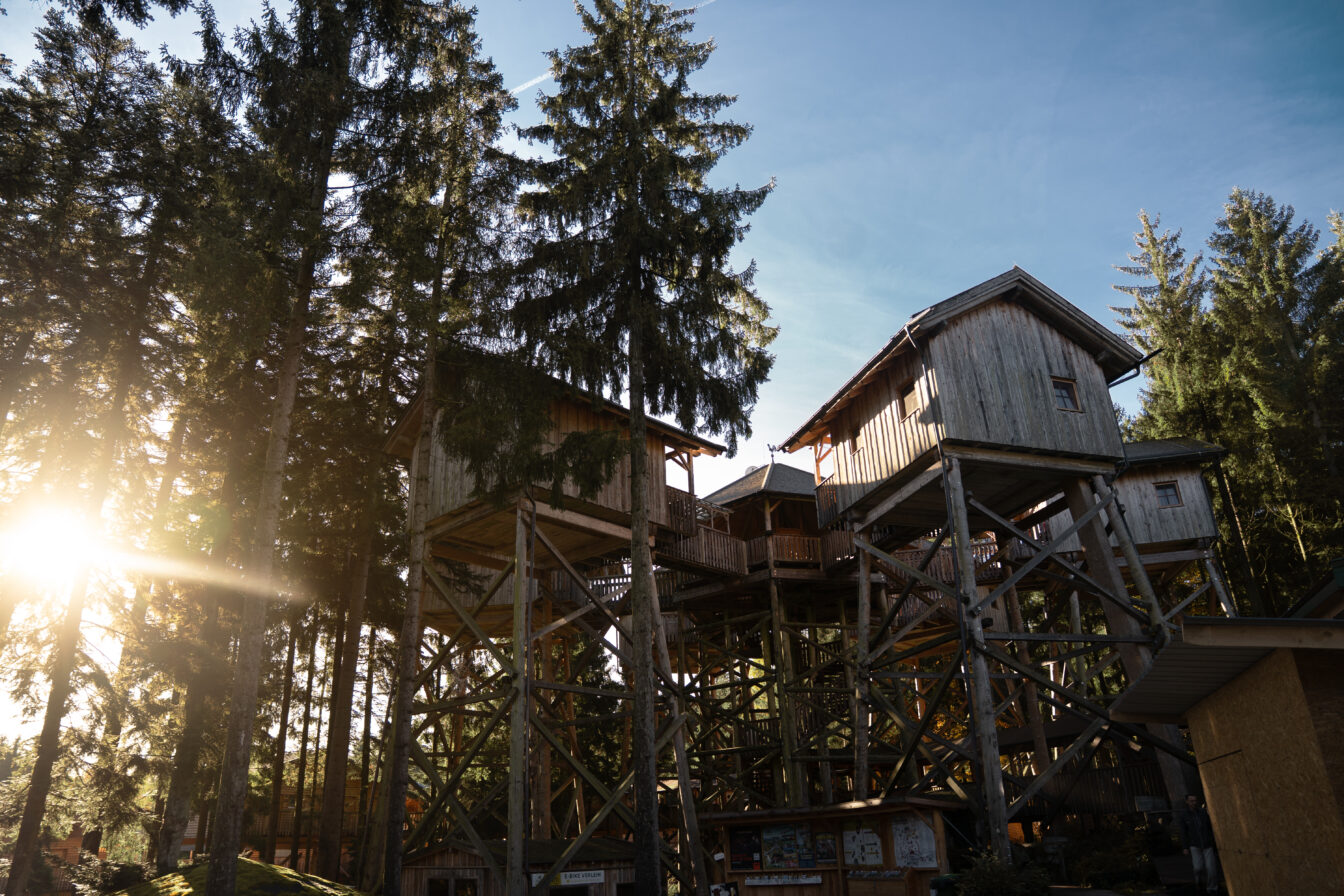 Baumhotel: Unterkünfte im Wald in der WaldEndeckerWelt im Innviertel in Kopfing, einem Ausflugsziel in Oberösterreich