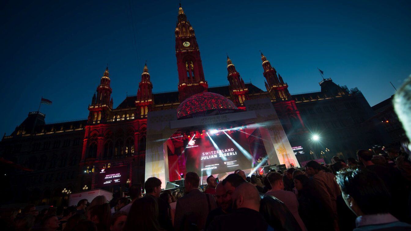 Eurovision Song Contest Public Viewing in Vienna: Rathausplatz