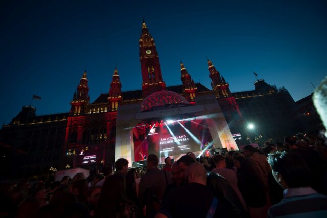 Eurovision Song Contest Public Viewing in Vienna: Rathausplatz