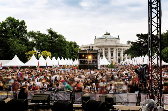 Eurovision Village Public Viewing: Rainbow Parade at Rathausplatz, Vienna 1010