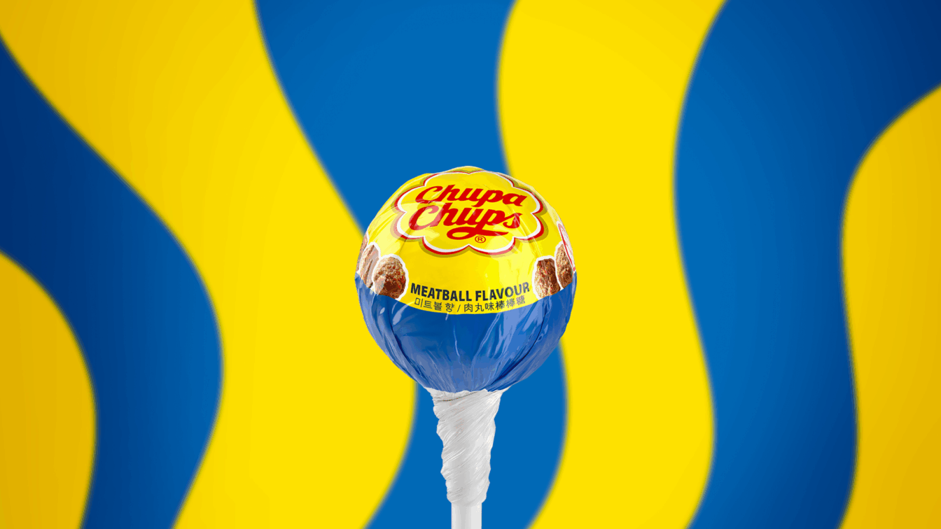 IKEA bringt Lollipop mit Köttbullar Geschmack nach Österreich.