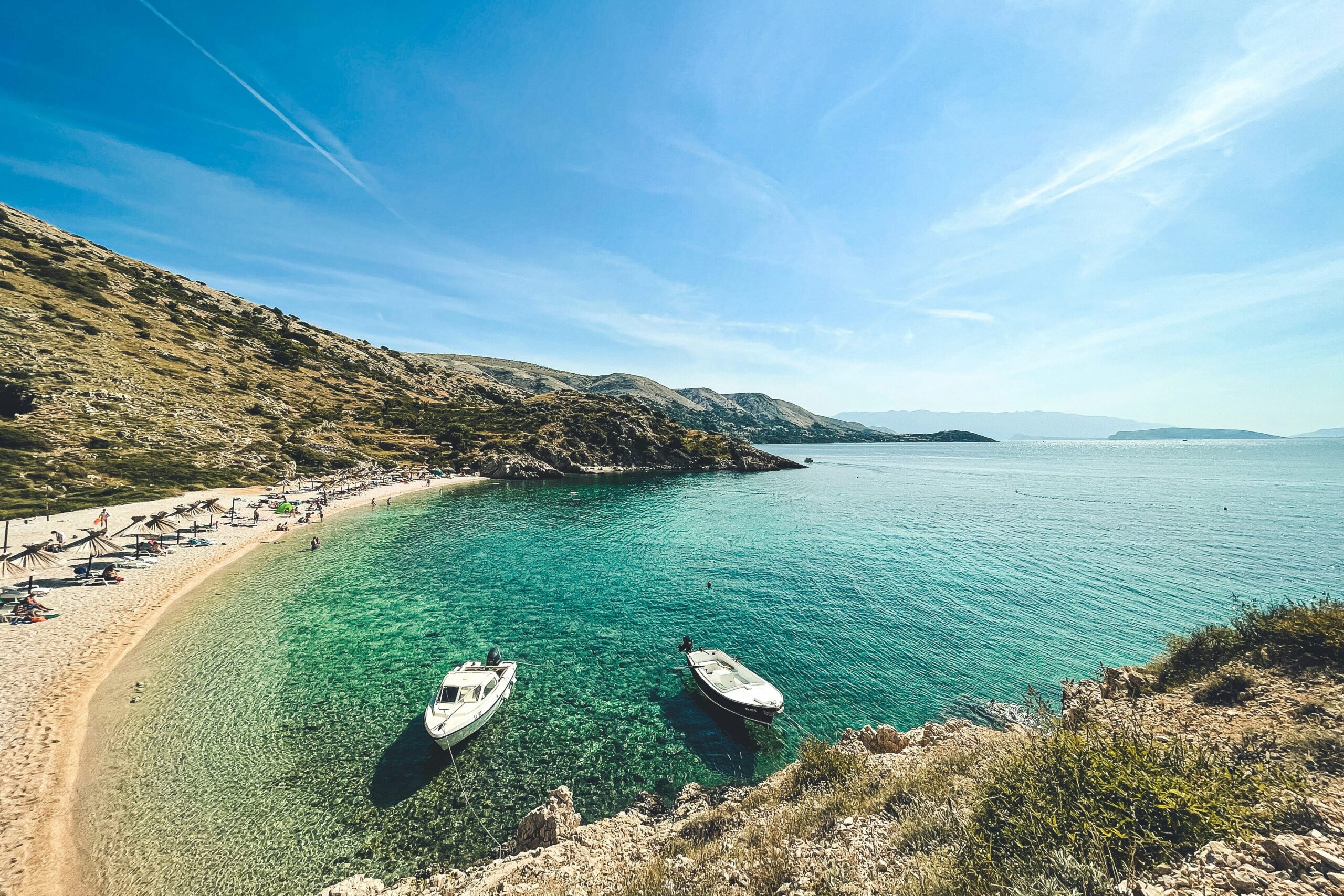 Strände von Wien aus: Oprna, Stara Baška, Krk, Kroatien, Strand