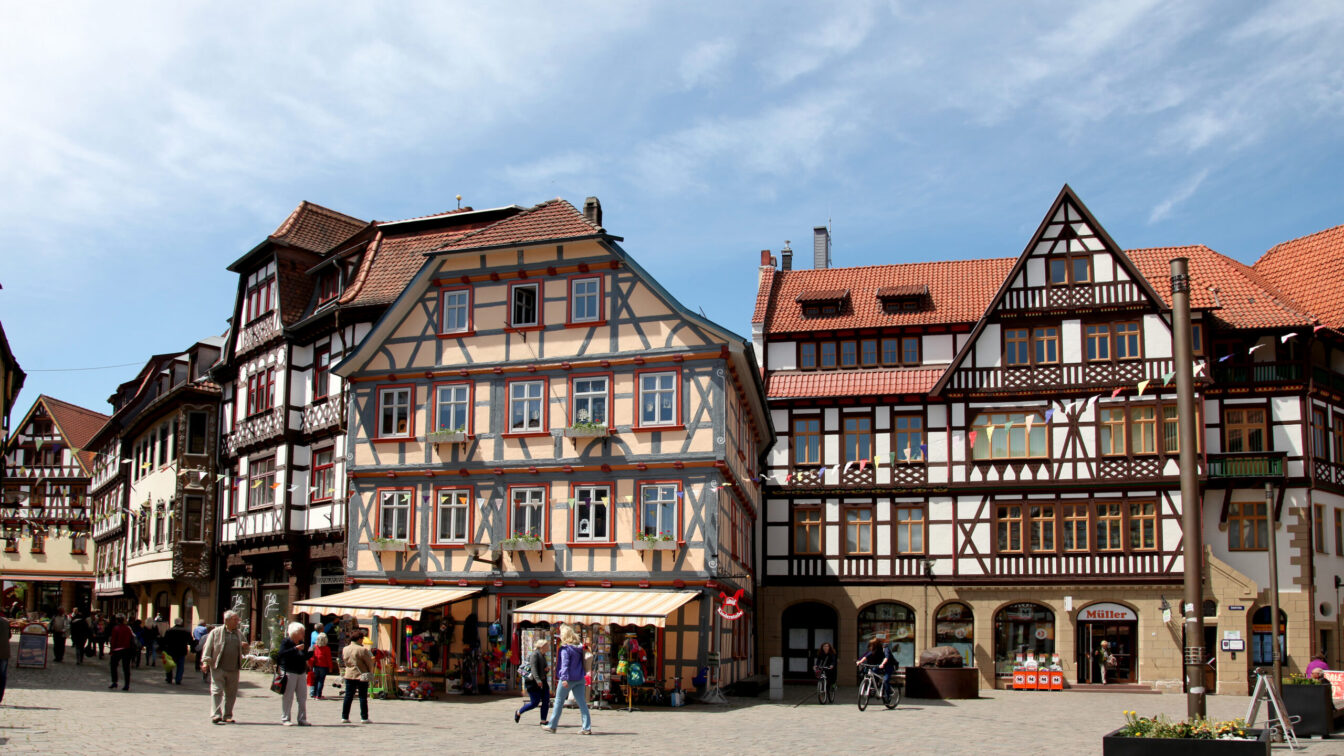Altstadt mit Fachwerkhäusern in Schmalkalden