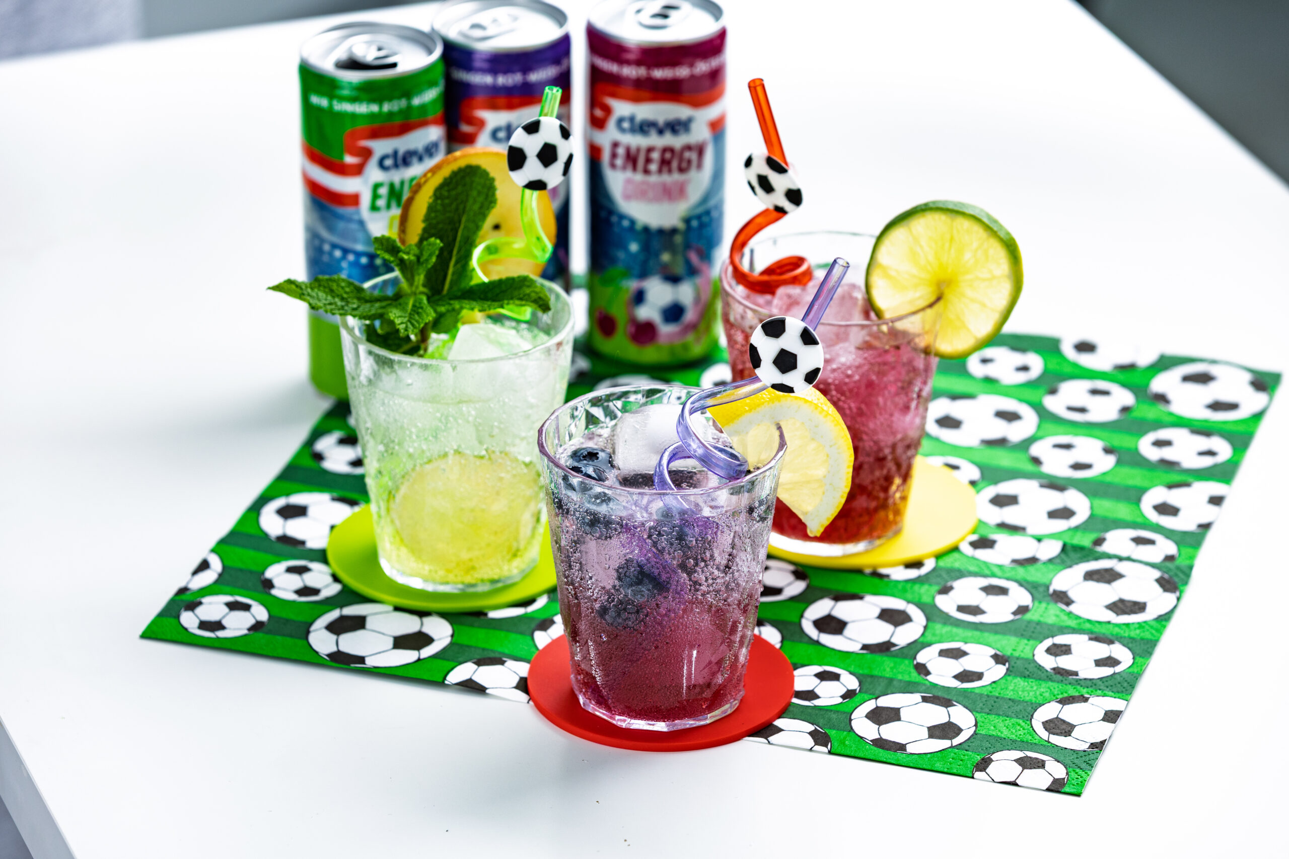 Verzierte Energy-Drinks
