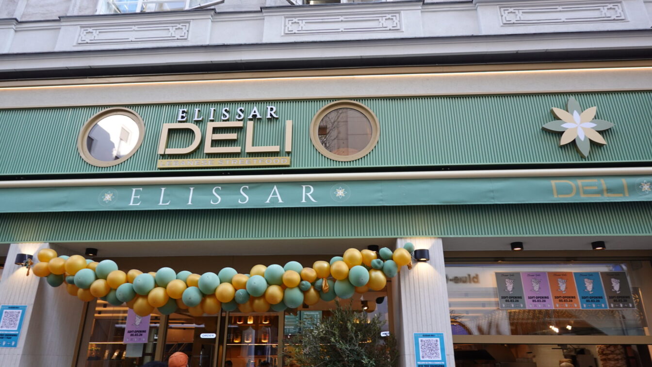 Außenansicht des Restaurants Elissar Deli in Wien