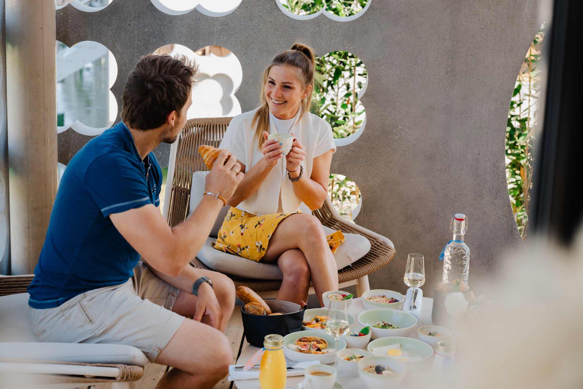 Privat frühstücken in den Silent Villas des Thermenresorts Laa.