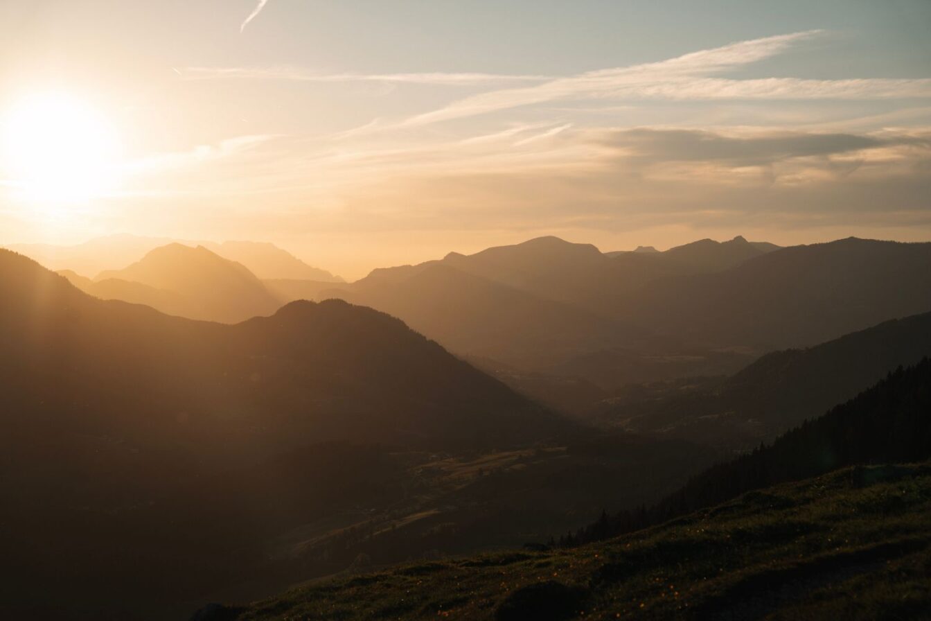 Sonnenuntergang auf der Stuhlalm, Annaberg im Lammertal
